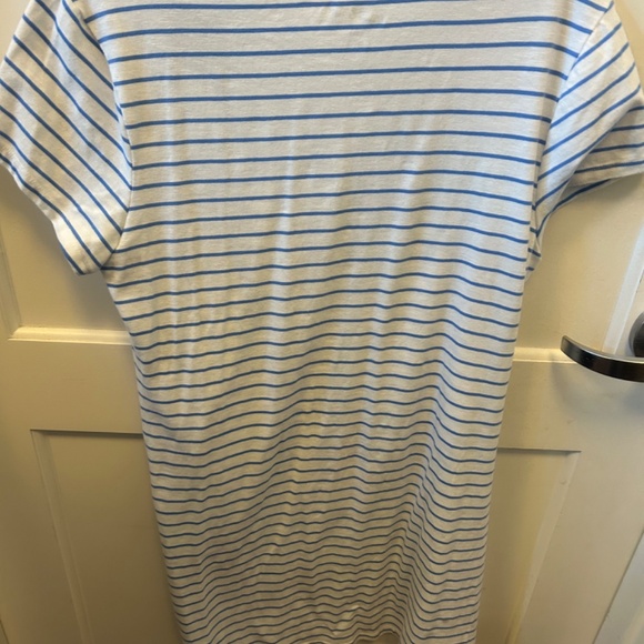 NWT baby blue striped T-shirt dresd - Picture 2 of 3